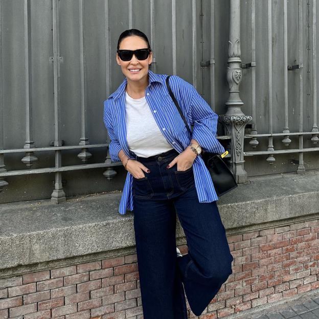 Vicky Martín Berrocal con unos vaqueros de Zara.