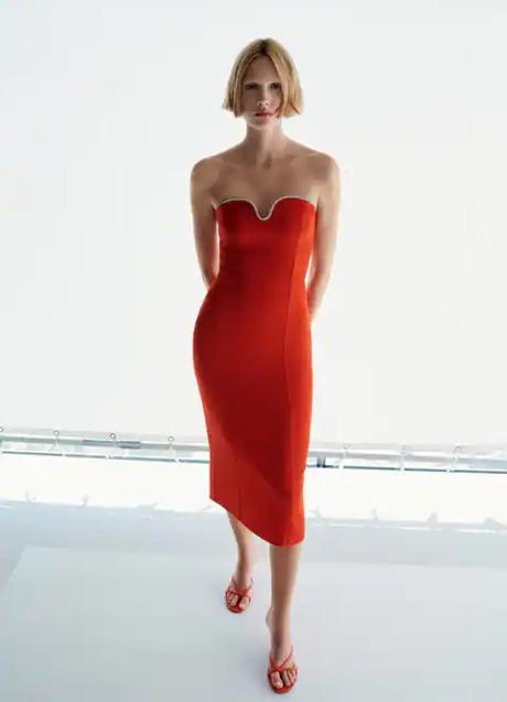 Vestido rojo de Mango (89,99 euros)