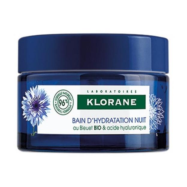 Klorane crema de Noche con Agua de Aciano.