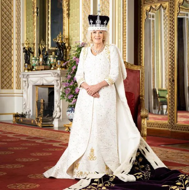 La reina Camilla, durante la ceremonia de la Coronación.