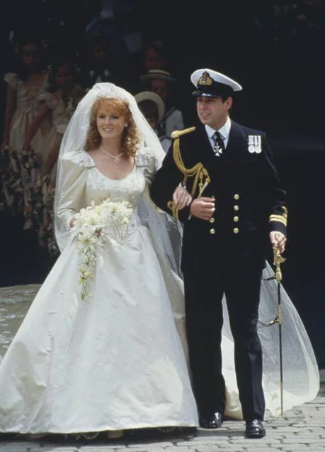 Foto de la boda de Sarah Ferguson y el príncipe Andrés.