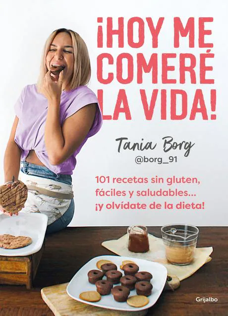 Cover of Tania Borg's gluten-free recipe book.  / Grijalbo