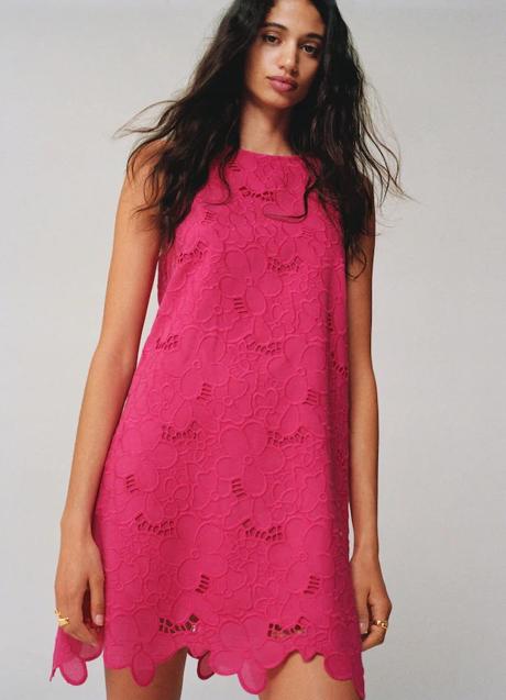 Vestido rosa de Mango (49,99 euros)