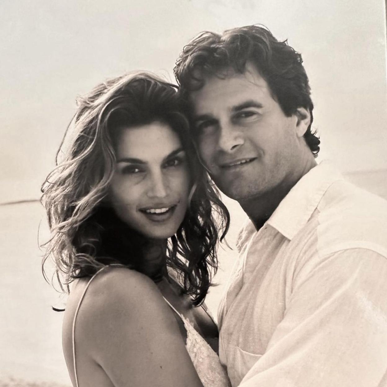 Cindy Crawford el día de su boda./@cindycrawford