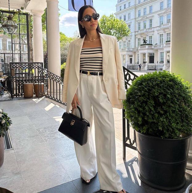 Pantalones blancos, el básico que necesitas para resolver tus looks del verano y ser la más elegante