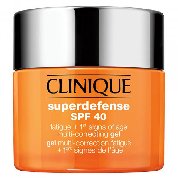 Superdefense Gel Multicorrección antifatiga SPF+40 de Clinique.