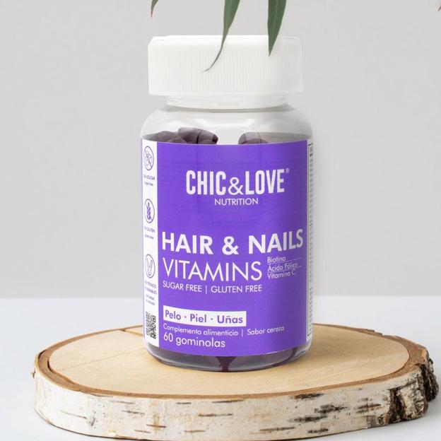 Hair & Nails Vitamins de Chic&Love (17,95 euros), una solución natural que mejora la salud capilar desde el interior a la venta en salones Llongueras, Franck Provost y Jean Louis David. 