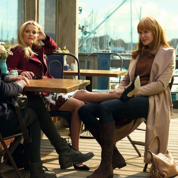 Reese Witherspoon, Nicole Kidman y Shailene Woodley en un fotograma de Big Little Lies. 