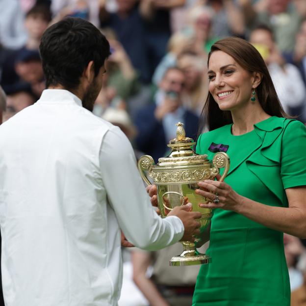 El precioso vestido verde de Kate Middleton fue lo mejor de la final de Wimbledon (después de la victoria de Alcaraz)