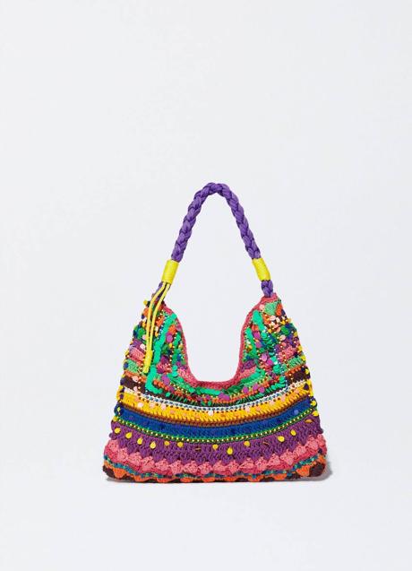 Bolso de crochet multicolor de Parfois