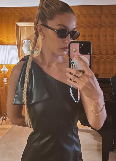 Gigi Hadid con trenza/Instagram de Gigi Hadid