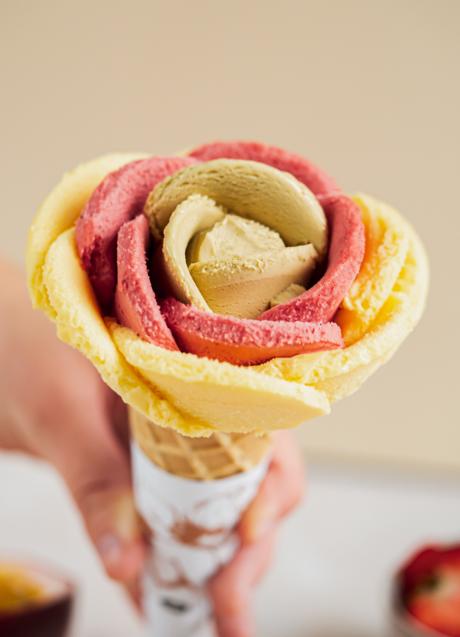 Un helado con forma de flor de Amorino. / D.R