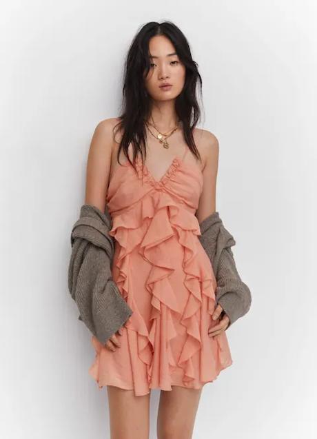 Vestido naranja de Mango (39,99 euros)