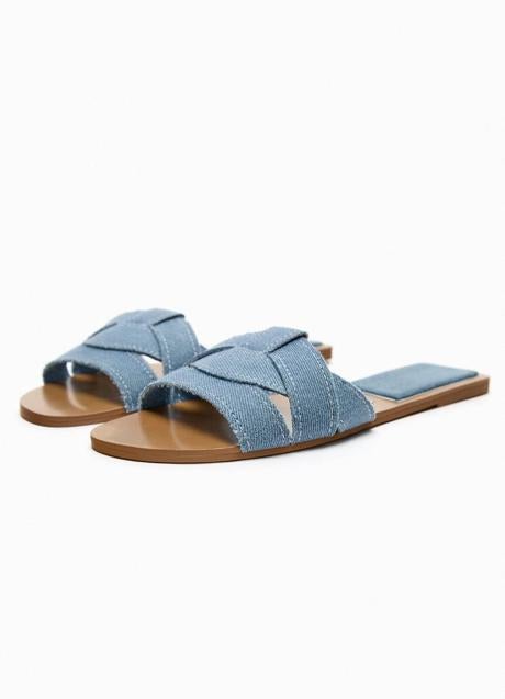 Sandalias en tejido denim