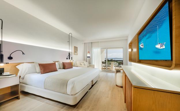 Una de las habitaciones del Gran Palladium Ibiza Resorts & Spa. /