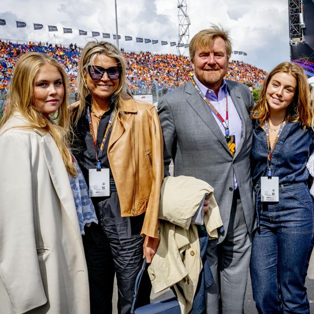 Amalia, Máxima, Guillermo y Alexia de Holanda en la Fórmula 1.