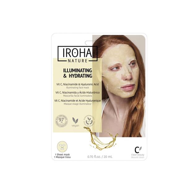 Mascarilla con niacinamida, ácido hialurónico y vitamina c de Iroha.