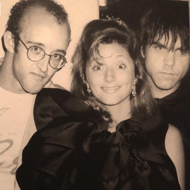 Marie Chantal junto a Keith Haring y Stephen Sprouse.