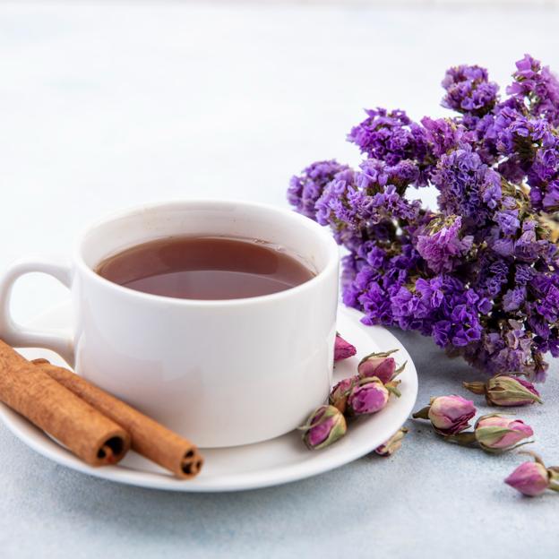 Taza de infusión de lavanda. 