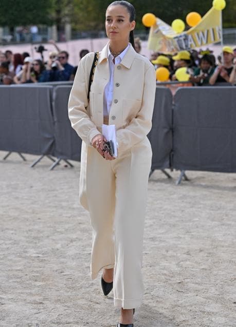 Victoria Federica con un look de Dior en París. / GTRES