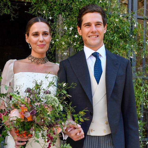 Claudia Osborne y José Entrecanales, el día de su boda. 