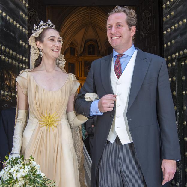 Sol Medina y Pedro Domínguez-Manjón Toro, el día de su boda. 