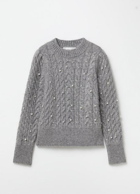 Jersey gris con trenzas de Sfera (29,99 euros)