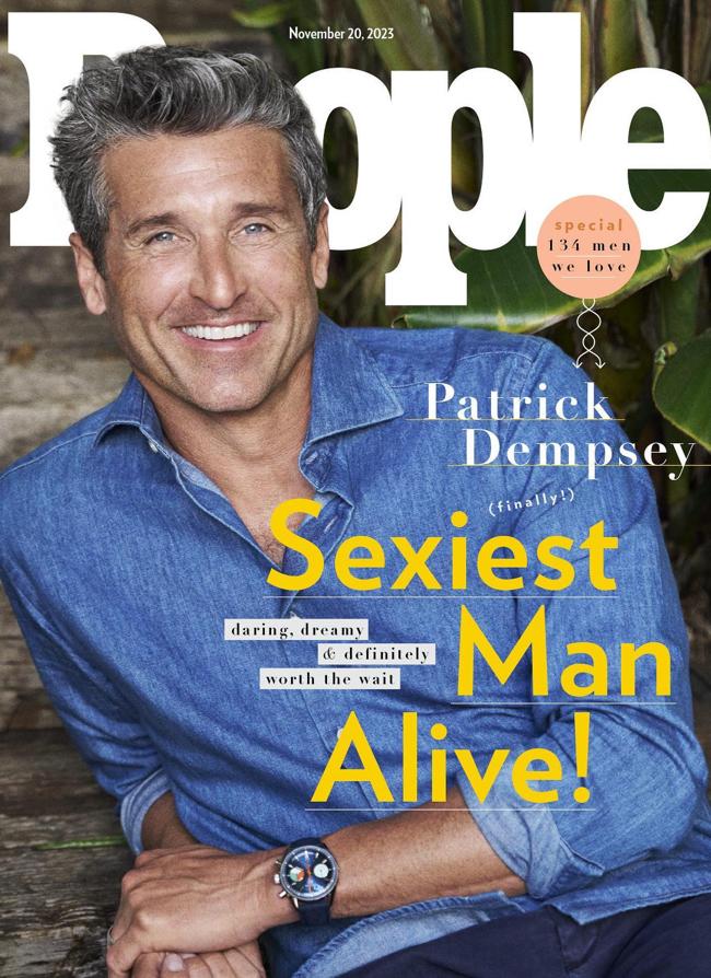 Patrick Depmsey posa en la portada de la revista People. Foto: Instagram.