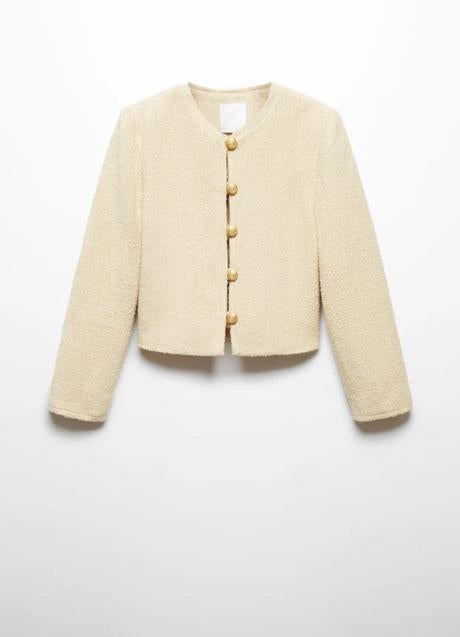 Chaqueta de tweed de Mango (39,99 euros)