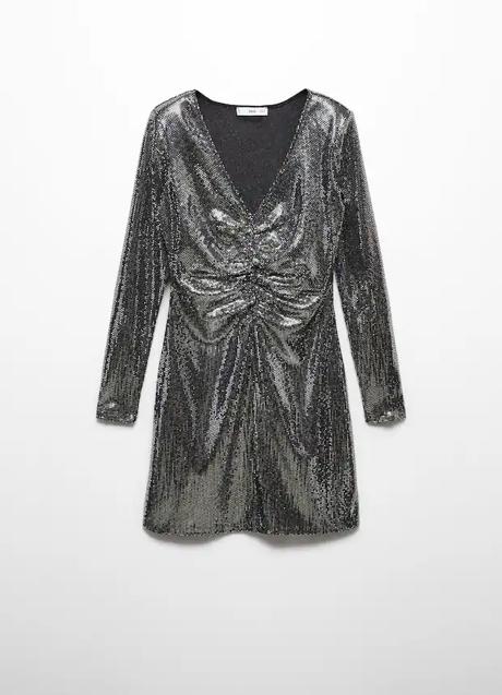 Vestido plata de Mango (29,95 euros)