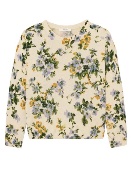 Jersey estampado con flores de Promod (39,99 euros)