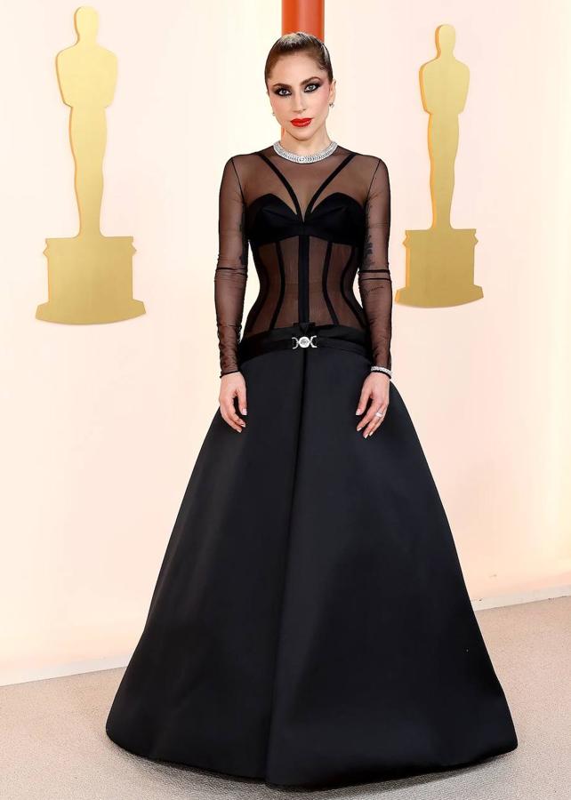 Lady Gaga en los Oscar 2023. Foto: Getty