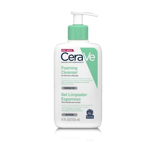 Cerave Gel Limpiador Espumoso.