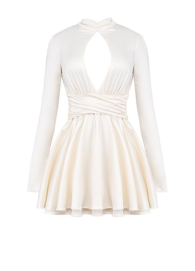 Vestido corto blanco (222 euros) / HOUSE OF CB