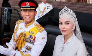 El impresionante vestido de novia de Anisha Isa Kalebic en su boda con el príncipe de Brunéi