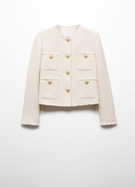 Chaqueta blanca de Mango (59,99 euros)