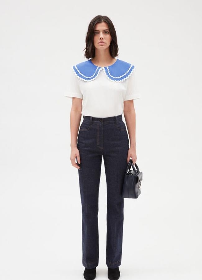 Camisa de cuello bobo de Claudie Pierlot, 69 euros.