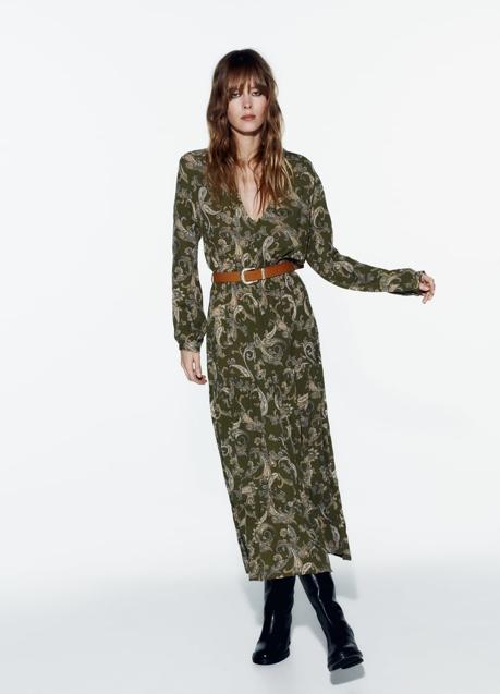 Vestido estampado de Zara (39,99 euros)