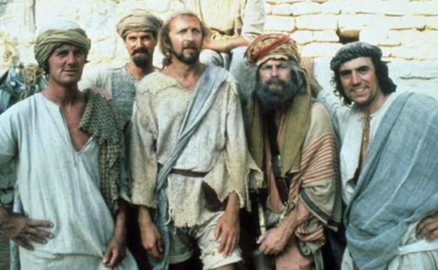 Los Monty Python en el rodaje de 'La vida de Brian'. 