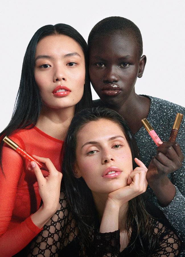 Imagen de campaña de los nuevos glosses de Gucci.