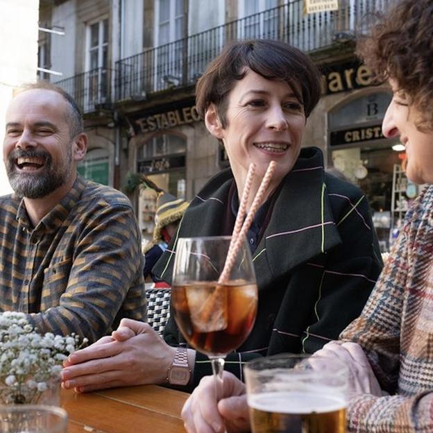 Ana Pontón, en un momento de ocio junto a su marido, Alberte Branco. 