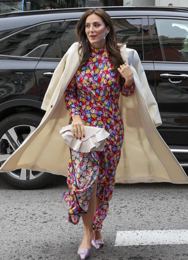 Tamara Falcó llega a la boda de Felipe Matossian e Ina Morenés. Foto: Gtres.