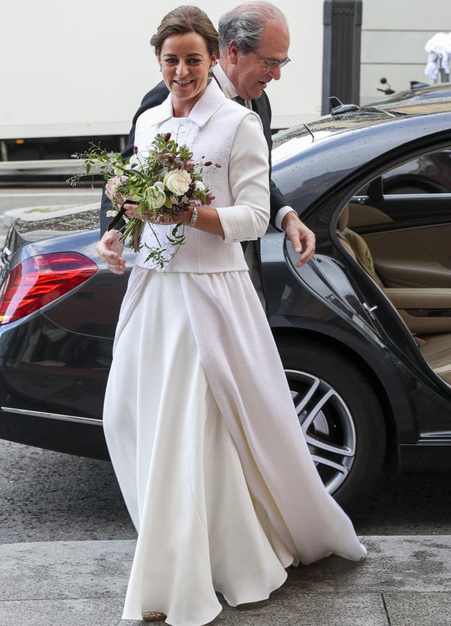 El vestido de novia de Ina Morenés para su boda con Felipe Matossian. Foto: Gtres.