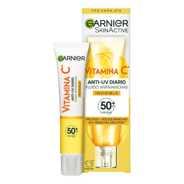 Garnier Vitamina C Fluido Antimanchas Anti-UV Diario Invisible FPS50+.