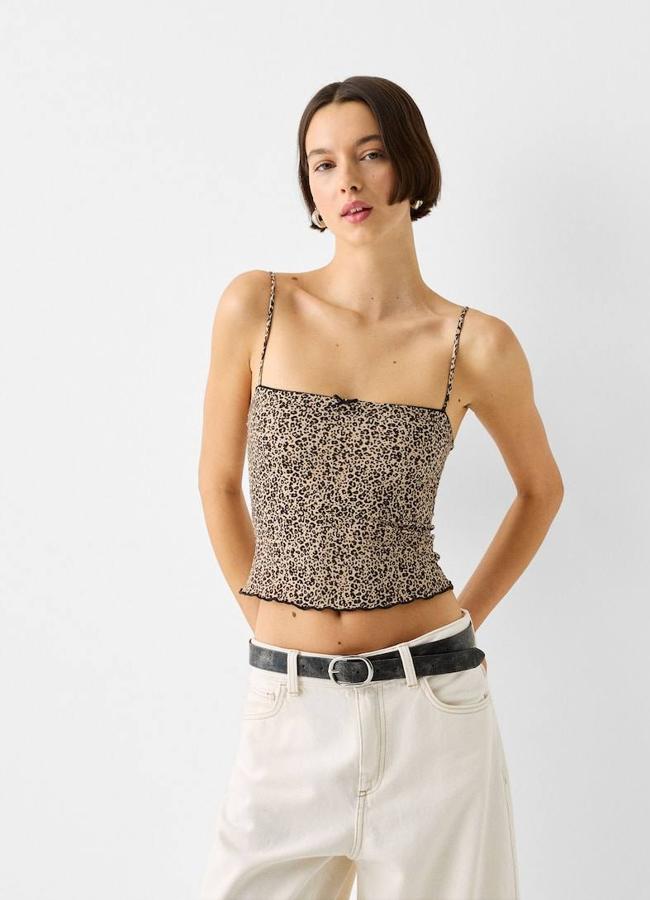 Top de tirantes animal print