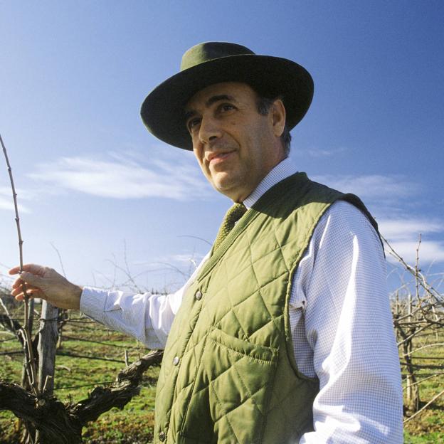 Carlos Falcó, en sus adorados viñedos en Toledo. 