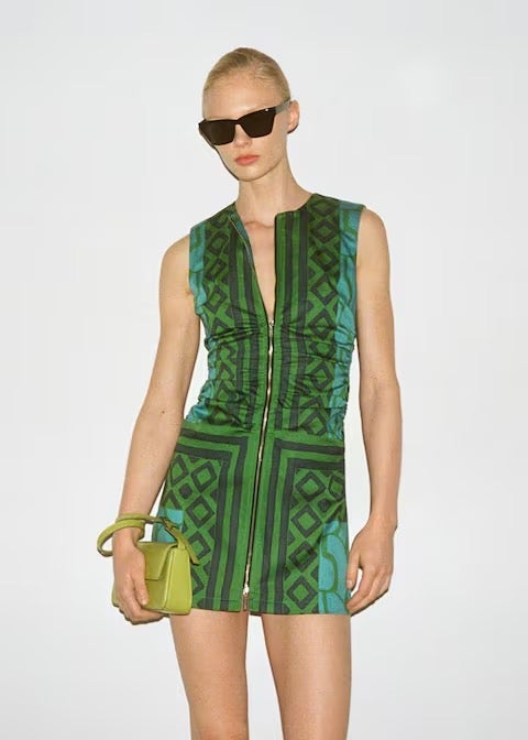 Vestido verde de Mango (39,99 euros)