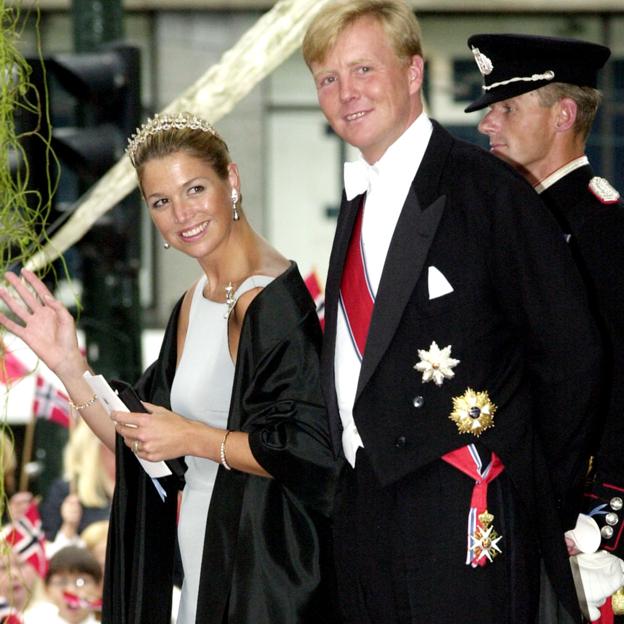 Máxima Zorreguieta y Guillermo de Holanda en la boda de Haakon de Noruega y Mette-Marit.