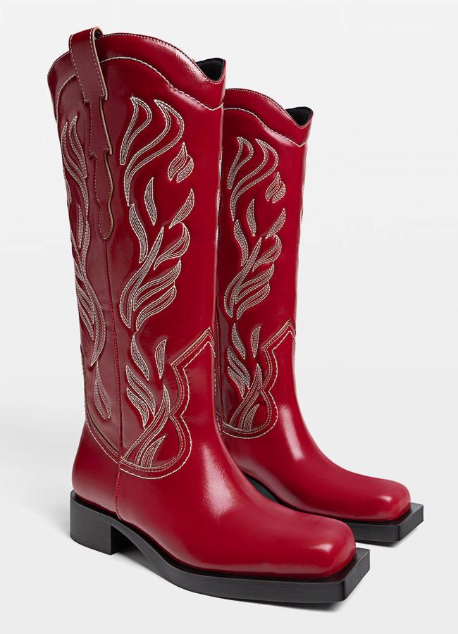 Botas cowboy en color rojo