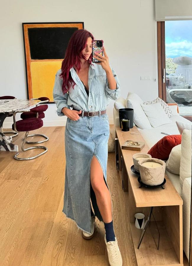 Laura Matamoros con un total look denim/@_lmflores